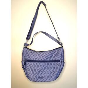 Vera Bradley Go Ahead Convertible Crossbody Moonight Navy Blue Quilted Bag